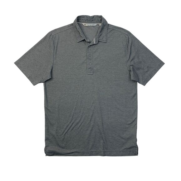 Travis Mathew Polo Shirt Mens M Medium Grey Pima Cotton Blend Lightweight Golf - Picture 1 of 10